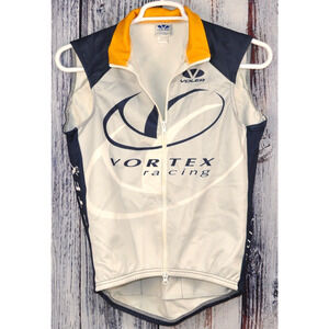 Voler Rac Raglan Fleece Lined Cycling Vest Medium Full 2 way Zip Vortex Racing